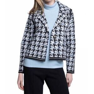 NEW PICADILLY plaid short jacket in blue multi